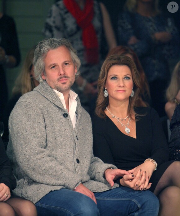 La princesse Märtha-Louise de Norvège et son époux Ari Behn lors du lancement de sa collection de bijoux "Goddess" à Oslo le 10 octobre 2013.