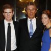 Dominique Desseigne avec ses enfants Alexandre et Joy à Deauville le 25 août 2012