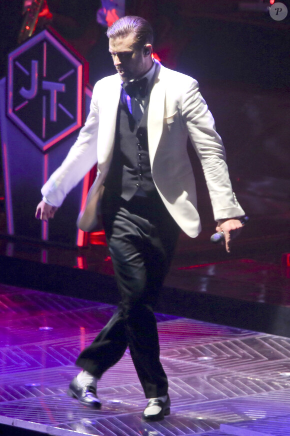 Justin Timberlake en concert au Rogers Arena à Vancouver, le 16 janvier 2014.