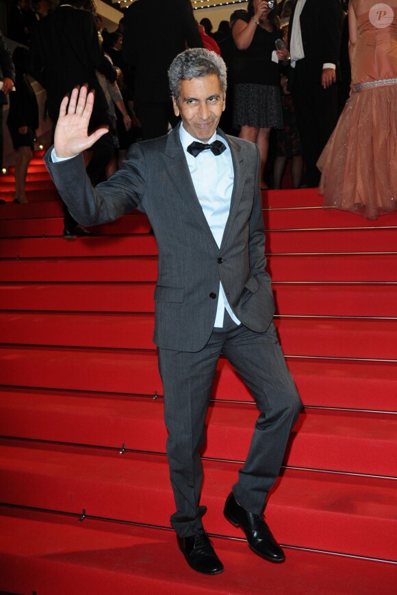 Rachid Bouchareb lors de la présentation de Timbuktu au Palais des Festivals, Cannes, le 15 mai 2014.