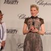 Caroline Scheufele et Cate Blanchett - Remise du trophée Chopard à l'hôtel Martinez lors du 67e festival international du film de Cannes, le 15 mai 2014.