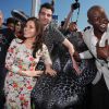 America Ferrera, Jay Baruchel et Djimon Hounsou au 67e festival international du film de Cannes, le 15 mai 2014.
