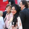 Ayem Nour arrive au Palais des Festivals pour le film Dragons 2, à Cannes, pour le 67e Festival de Cannes, le vendredi 16 mai 2014