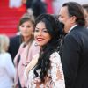 Ayem Nour arrive au Palais des Festivals pour le film Dragons 2, à Cannes, pour le 67e Festival de Cannes, le vendredi 16 mai 2014