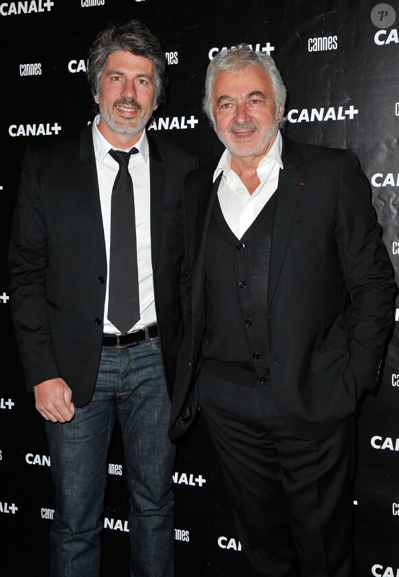 Franck Provost et son fils Fabien - Soirée Canal+ au Park à Mougins à l'occasion du 67ème festival du film de Cannes, le 16 mai 2014. 