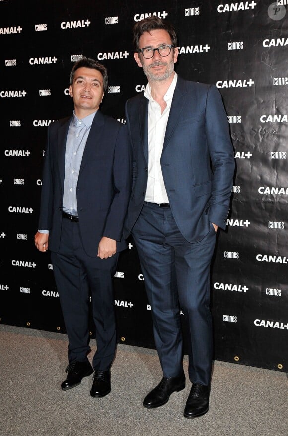 Michel Hazanavicius, Thomas Langmann - Soirée Canal+ au Park à Mougins à l'occasion du 67ème festival du film de Cannes, le 16 mai 2014.