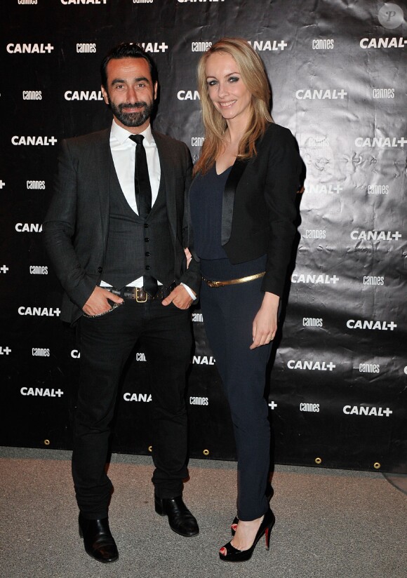 Oliver Benkemoun et sa femme Anne Denis - Soirée Canal+ au Park à Mougins à l'occasion du 67ème festival du film de Cannes, le 16 mai 2014. 