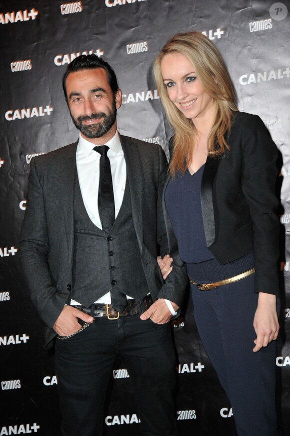 Oliver Benkemoun et sa femme Anne Denis - Soirée Canal+ au Park à Mougins à l'occasion du 67ème festival du film de Cannes, le 16 mai 2014.