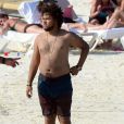 Exclusif - Connor Cruise sur une plage au Mexique, le 4 mai 2014. Le fils de Tom Cruise &acirc;g&eacute; de 19 et DJ a pris du poids.  