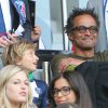 Yannick Noah et son fils Joalukas assistent au match Psg-Montpellier au Parc des Princes à Paris, le 17 mai 201417/05/2014 - Paris