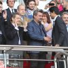 Nicolas Sarkozy et Nasser al-Khelaïfi assistent au match Psg-Montpellier au Parc des Princes à Paris, le 17 mai 201417/05/2014 - Paris