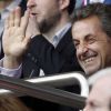 Nicolas Sarkozy lors du match Psg-Montpellier au Parc des Princes à Paris, le 17 mai 2014 