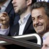 Nicolas Sarkozy lors du match Psg-Montpellier au Parc des Princes à Paris, le 17 mai 2014 