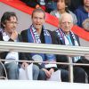 Florian Gazan et l'architecte Roger Taillibert assistent au match Psg-Montpellier au Parc des Princes à Paris, le 17 mai 201417/05/2014 - Paris