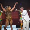 Jennifer Lopez et Pitbull sur la scène des Billboard Music Awards à Las Vegas, le 18 mai 2014.