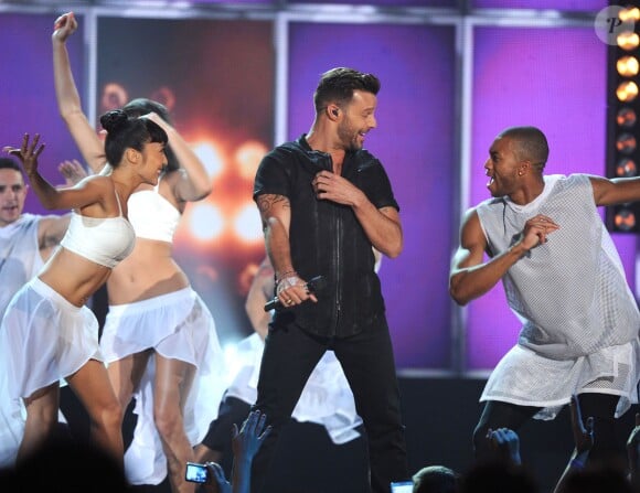 Ricky Martin sur la scène des Billboard Music Awards à Las Vegas, le 18 mai 2014.
