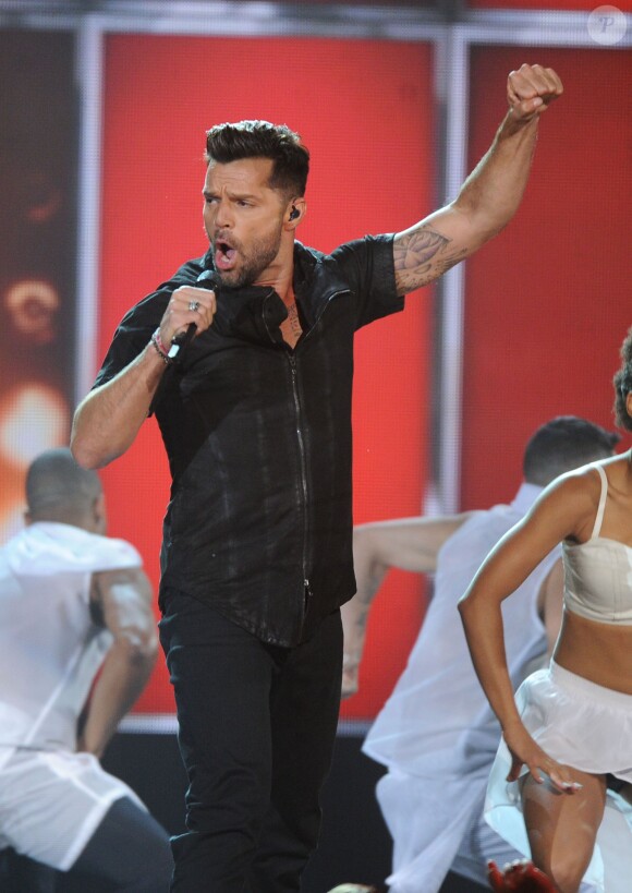Ricky Martin sur la scène des Billboard Music Awards à Las Vegas, le 18 mai 2014.
