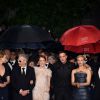 David Cronenberg, Julianne Moore, Robert Pattinson et Sarah Gadon (Bijoux Van Cleef & Arpels - robe Armani Privé) lors de la montée des marches du film "Maps to the stars" lors du 67e Festival du film de Cannes le 19 mai 2014