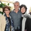 Marie-Josée Nat et son fils David Drach, avec Nathalie Roussel - Déjeuner sur la plage du Majestic organisé par AlloCiné, Purepeople et le groupe Barrière à l'occasion du 67e Festival du film de Cannes le 15 mai 2014