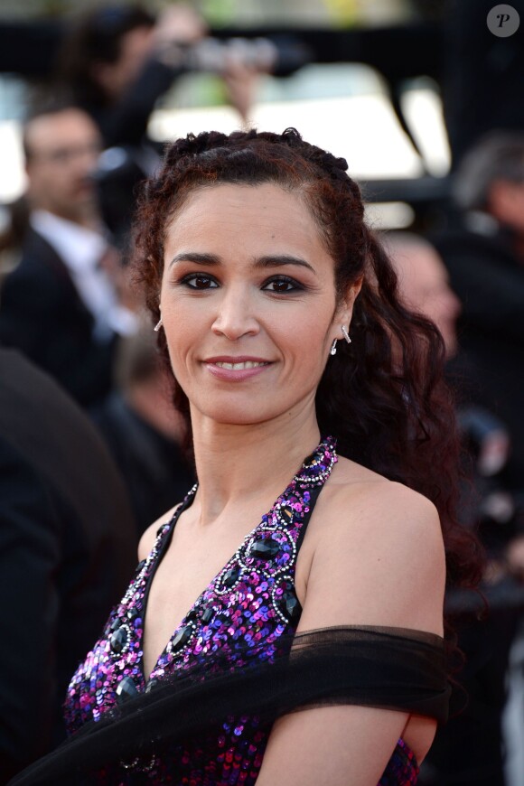 Aida Touihri à la montée des marches du film "Deux jours, une nuit" lors du 67 ème Festival du film de Cannes le 20 mai 2014.
