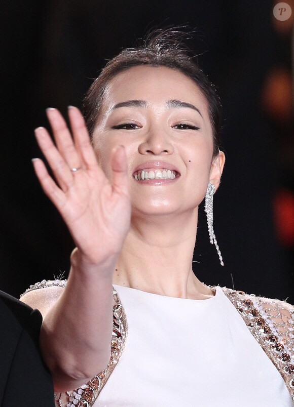 Gong Li - Montée des marches du film "Coming Home" lors du 67e Festival du film de Cannes le 20 mai 2014.