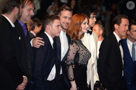 Le casting de Lost River, Ryan Gosling, Christina Hendricks, Matt Smith, Iain De Caestecker, Reda Kateb - Montée des marches du film "Lost River" lors du 67e Festival du film de Cannes le 20 mai 2014.