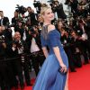 Sarah Marshall (Robe Jitrois, boots Giuzeppe Zanotti et boucles d'oreilles Montblanc)  - Montée des marches du film "The Search" lors du 67e Festival du film de Cannes le 21 mai 2014