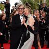 Wim Wenders et sa femme Donata  - Montée des marches du film "The Search" lors du 67e Festival du film de Cannes le 21 mai 2014