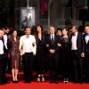 Antoine de Caunes, Doria Tillier et l'équipe du Grand Journal de Canal + - Montée des marches du film "L'homme qu'on aimait trop" lors du 67e Festival du film de Cannes le 21 mai 2014.
