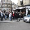 Kim Kardashian arrive au restaurant L'Avenue à Paris pour un déjeuner en famille. Le 22 mai 2014