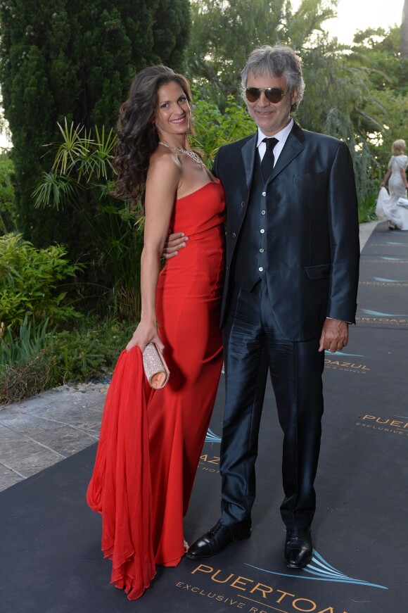 Veronica Berti et Andrea Bocelli - Soirée "Puerto Azul Experience" à la villa Saint-Georges lors du 67e Festival de Cannes le 21 mai 2014.