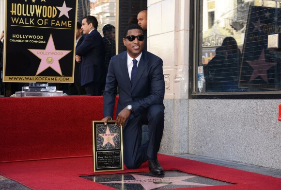 Kenny "Babyface" Edmonds inaugure son étoile sur le Hollywood Walk of Fame à Los Angeles. Le 10 octobre 2013.