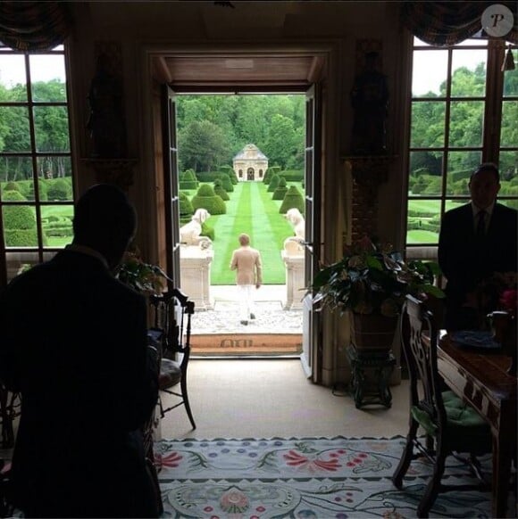 Photo de Virgil Abloh lors du brunch de coup d'envoi du mariage de Kanye West et Kim Kardashian, au château de Wideville. Crespières, le 23 mai 2014.