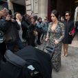  Kim Kardashian, sa fille North et sa m&egrave;re Kris Jenner se rendent au ch&acirc;teau de Wideville. Paris, le 23 mai 2014. 