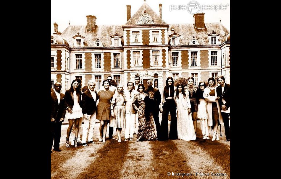 Brunch de coup d&#039;envoi du mariage de Kanye West et Kim Kardashian au château de Wideville. Crespières, le 23 mai 2014.