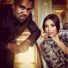 Photo de Kanye West et Kim Kardashian lors de leur brunch de mariage au château de Wideville. Crespières, le 23 mai 2014.