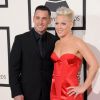 La chanteuse Pink et son mari Carey Hart - 56eme ceremonie des Grammy Awards a Los Angeles le 26 janvier 2014.