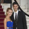 Novak Djokovic et Jelena Ristic lors du gala Love Ball à l'Opéra Garnier de Monaco le 27 juillet 2013