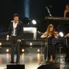 Vincent Niclo et Anne Gravoin sur la scène du Théatre du Châtelet à Paris le 24 mai 2014.