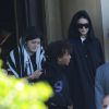 Kendall, Kylie Jenner et Jaden Smith s'apprêtent à quitter l'hôtel Belmond Villa San Michele. Florence, le 25 mai 2014.