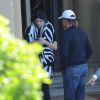 Kylie et Bruce Jenner s'apprêtent à quitter l'hôtel Belmond Villa San Michele. Florence, le 25 mai 2014.