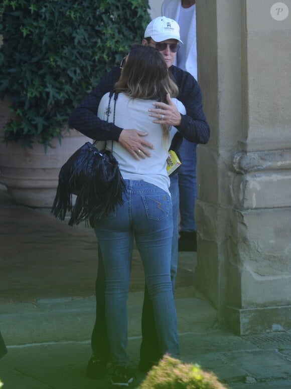 Bruce Jenner et Khloé Kardashian s'apprêtent à quitter l'hôtel Belmond Villa San Michele. Florence, le 25 mai 2014.
