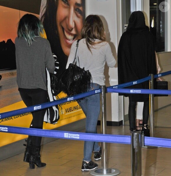 Kylie Jenner, Khloé Kardashian et Kendall Jenner à l'aéroport de Florence, le 25 mai 2014.