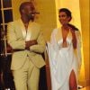 Kanye West et Kim Kardashian lors de leur dîner pré-mariage au château de Versailles. Le 23 mai 2014.