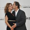 Ingrid Chauvin et son mari, Thierry Peythieu, avant le drame - Cérémonie d'ouverture du 53e Festival de Monte Carlo au Forum Grimaldi à Monaco avec la projection de la serie "Crossing Lines", le 9 Juin 2013.