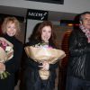 Isabelle Aubret, Julien Clerc, Isabelle Boulay lors de la soirée hommage à Etienne Roda-Gil à l'occasion des 10 ans de sa disparition à la Sacem. Neuilly-sur-Seine, le 26 mai 2014.