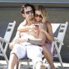Kaley Cuoco et son époux Ryan Sweeting célèbrent la journée de Memorial Day sur la plage de Malibu, le 26 mai 2014 lors de la beach party organisée par le producteur Joel Silver