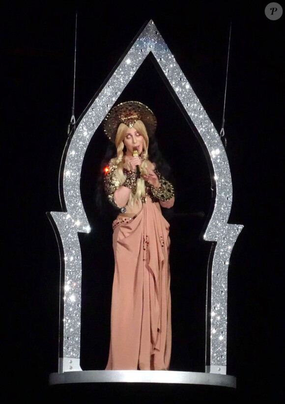 Cher en concert au MGM Grand Arena à Las Vegas, le 25 mai 2014.