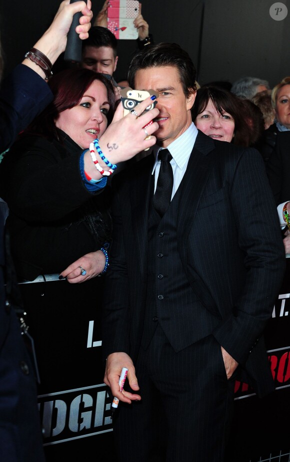 Tom Cruise lors de l'avant-première à Londres du film Edge of Tomorrow le 27 mai 2014