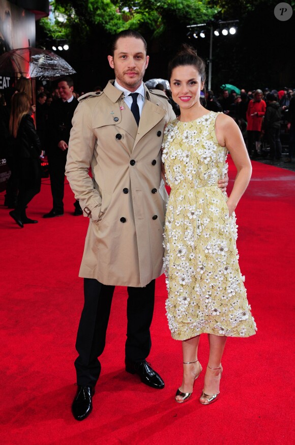 Tom Hardy et Charlotte Riley lors de l'avant-première à Londres du film Edge of Tomorrow le 27 mai 2014